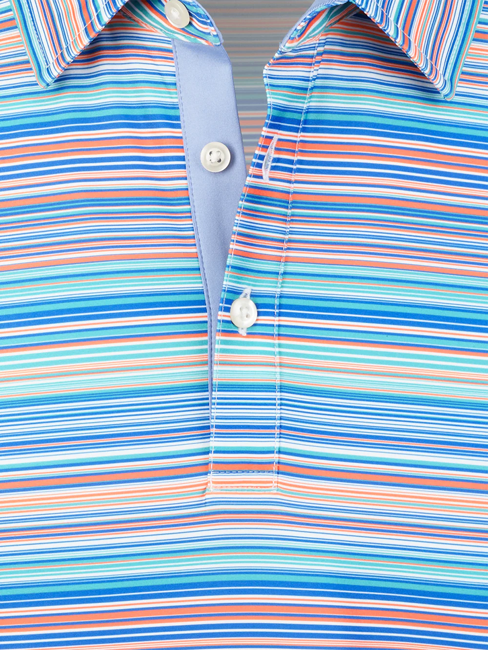 Performance Blend Three Button Patterned Performance Polo - Multi - Image 7