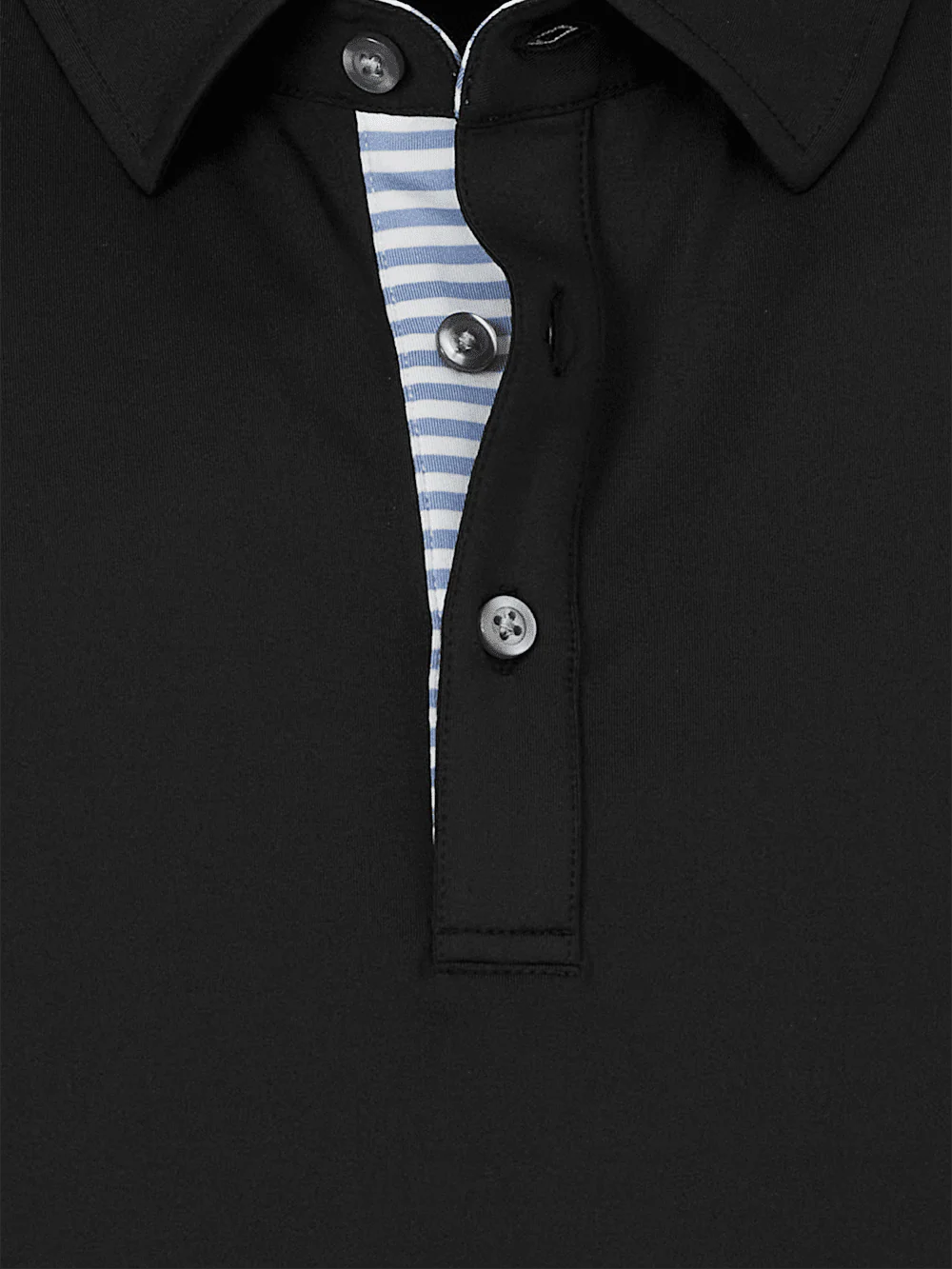 Performance Blend Three Button Polo - Black - Image 7