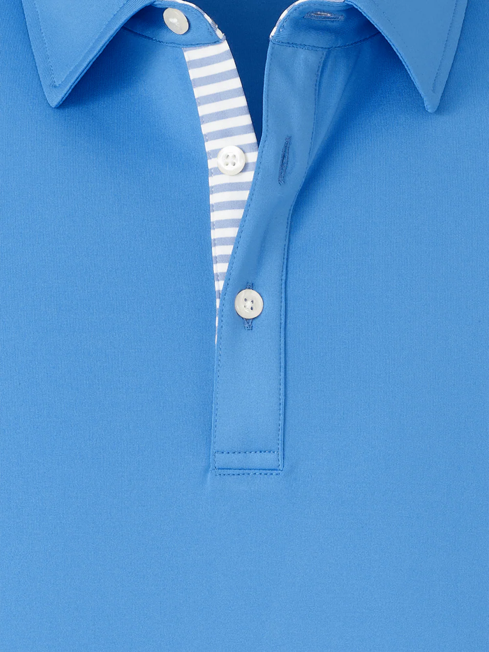 Performance Blend Three Button Polo - Blue - Image 7