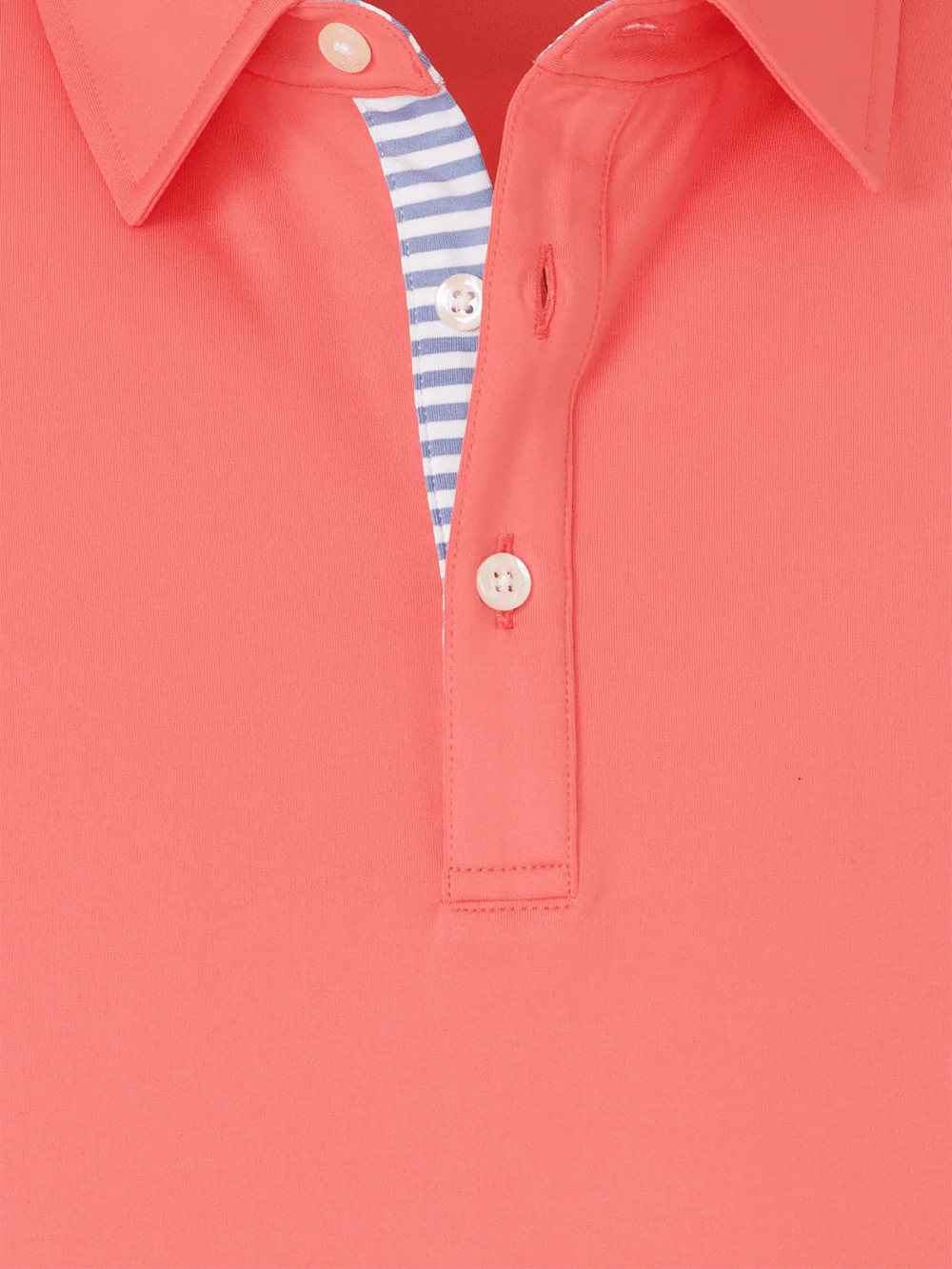 Performance Blend Three Button Polo - Bright Coral - Image 7