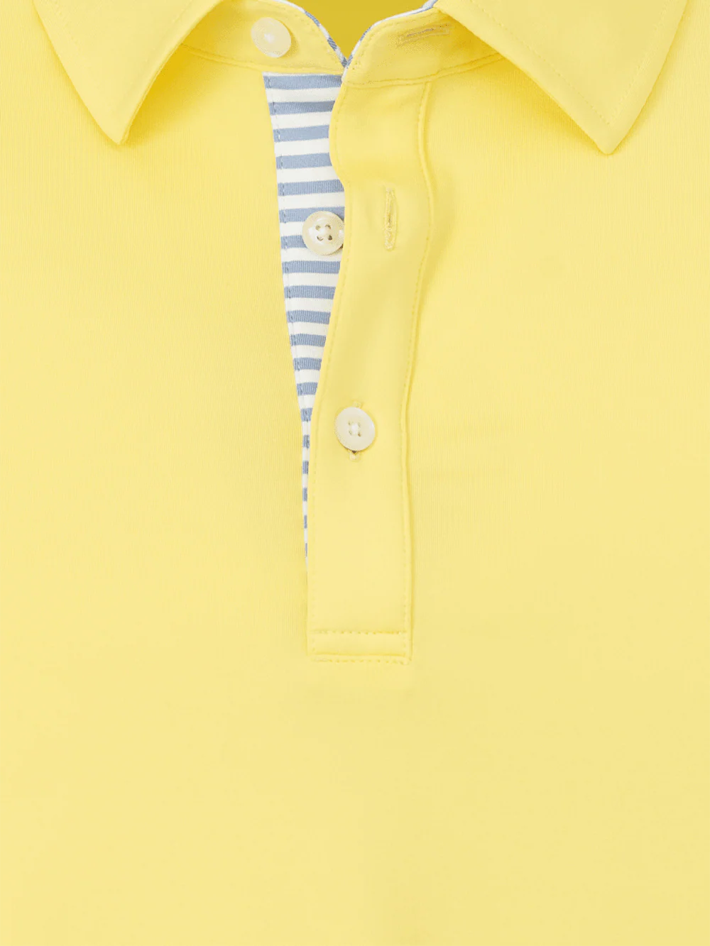 Performance Blend Three Button Polo - Light Yellow - Image 7