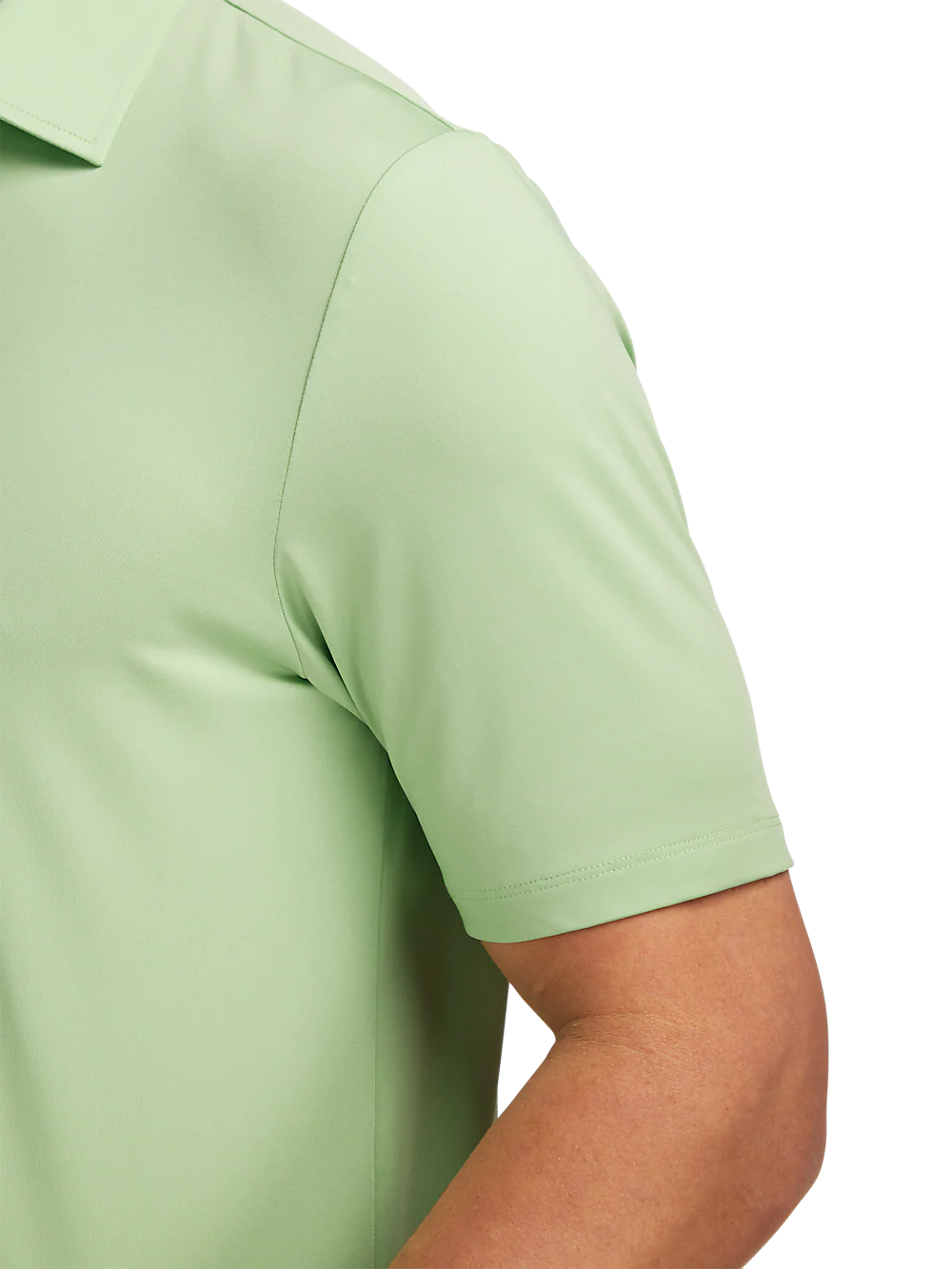 Performance Blend Three Button Polo - Light Green - Image 4