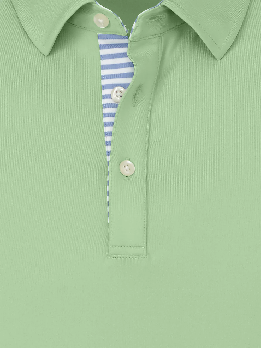 Performance Blend Three Button Polo - Light Green - Image 7