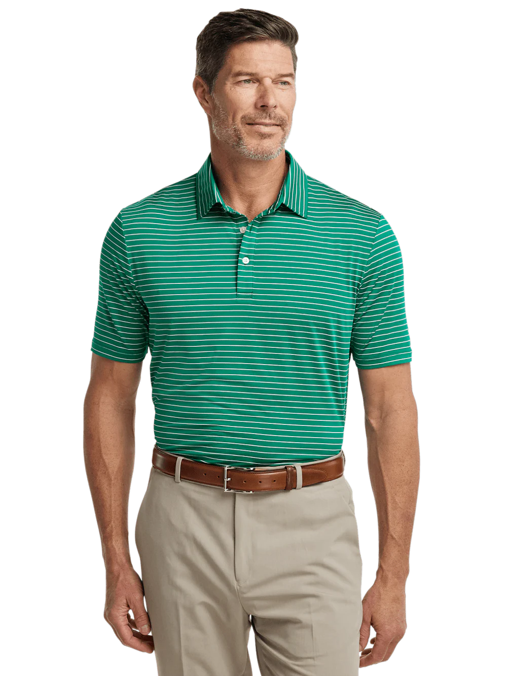 Performance Blend Three Button Polo - Green - Image 5