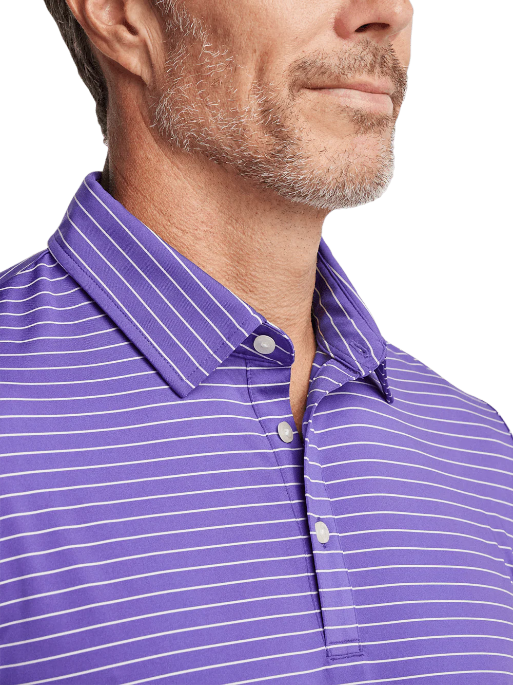 Performance Blend Three Button Polo - Purple - Image 3