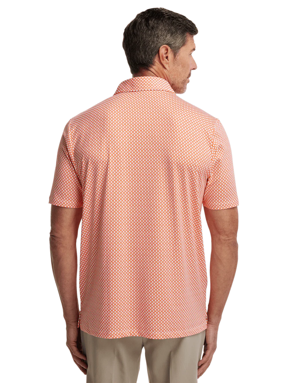 Performance Blend Three Button Polo - Orange - Image 6