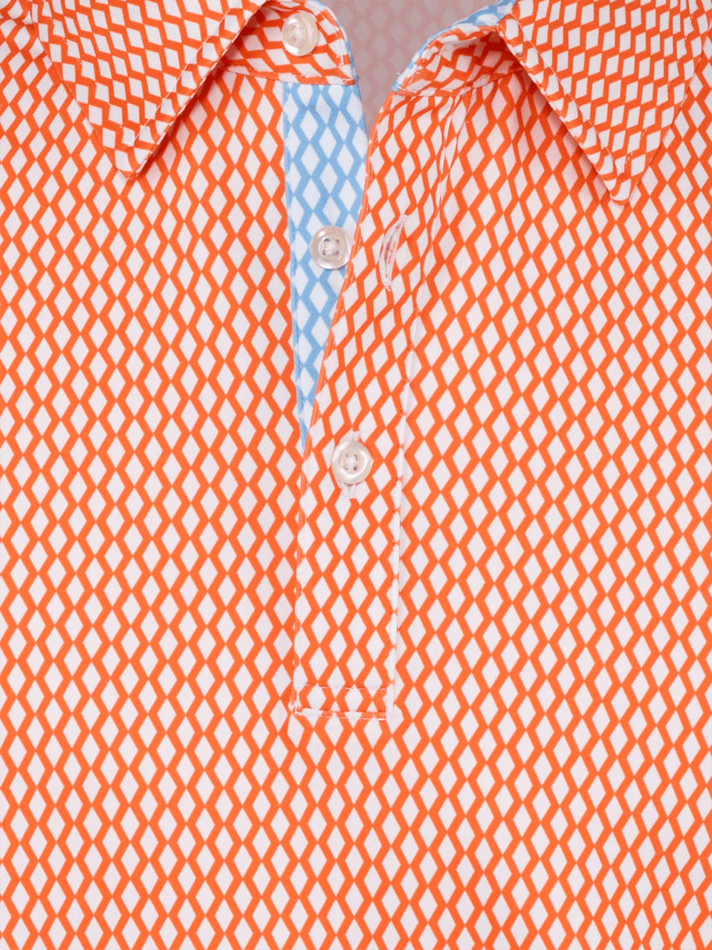 Performance Blend Three Button Polo - Orange - Image 7
