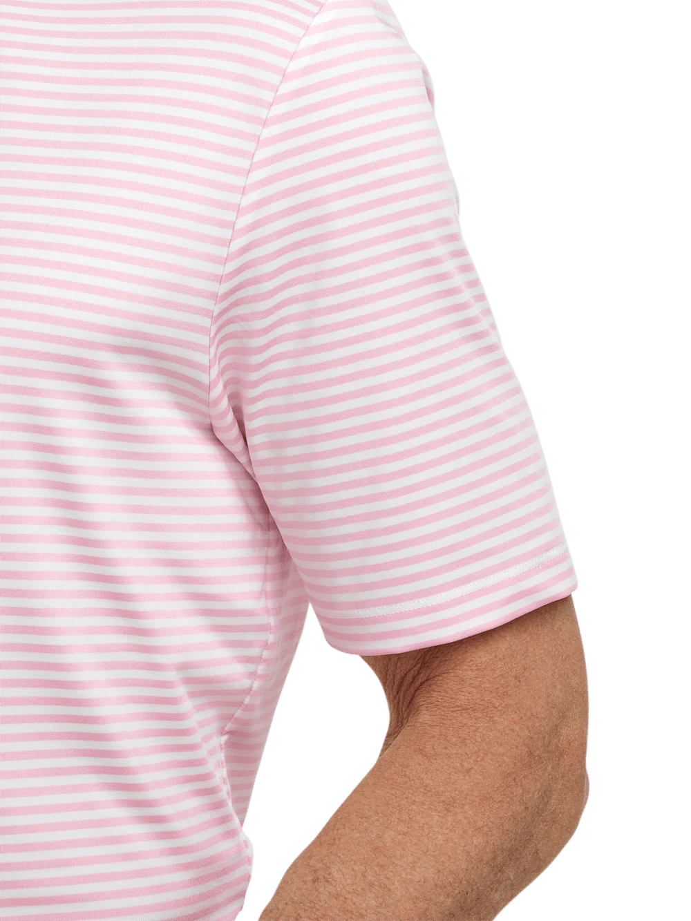 Performance Blend Three Button Polo - Pink - Image 4