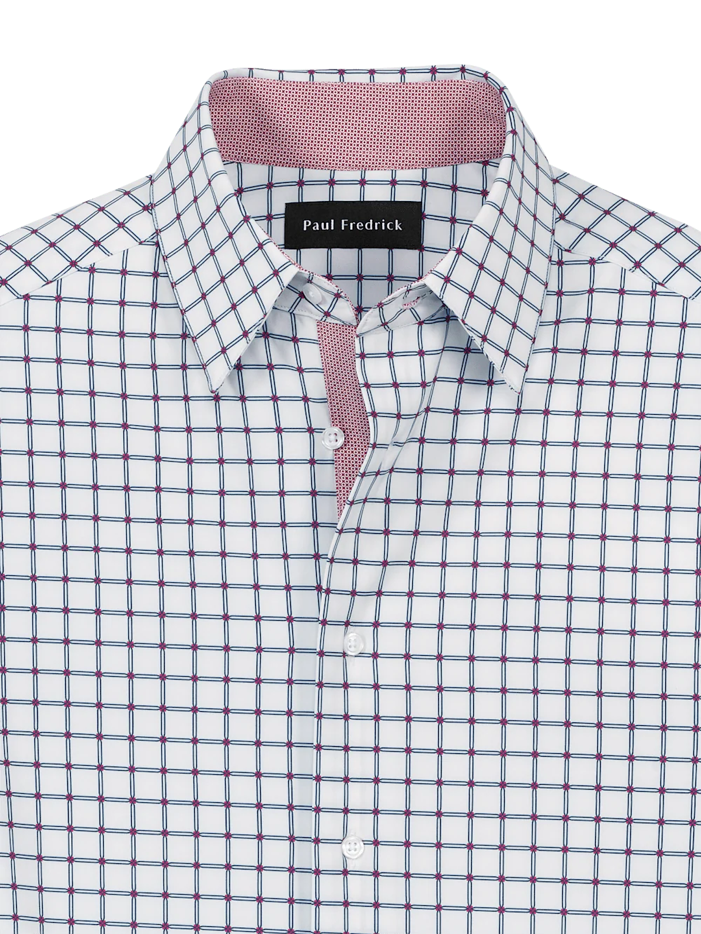 Performance Stretch Check Casual Shirt - Blue/pink - Image 6