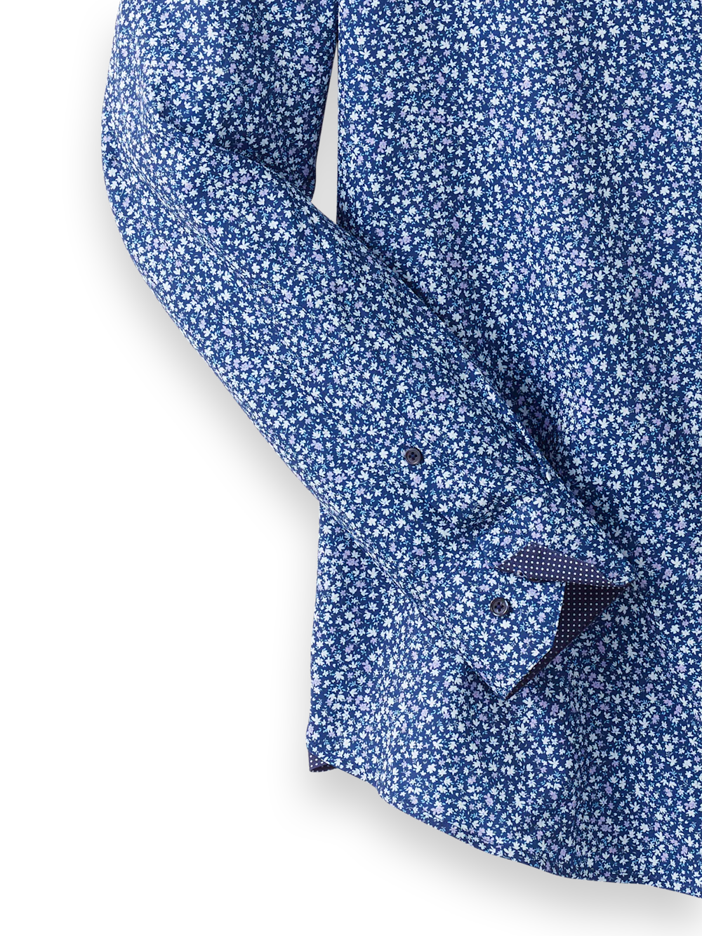Performance Stretch Floral Casual Shirt - Navy/purple - Image 7