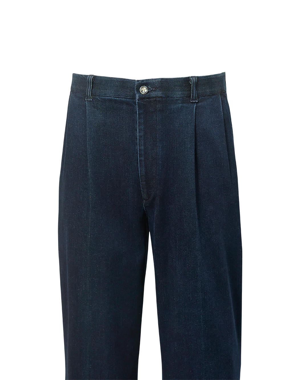 Pleated Denim Pants - Medium Blue - Image 2