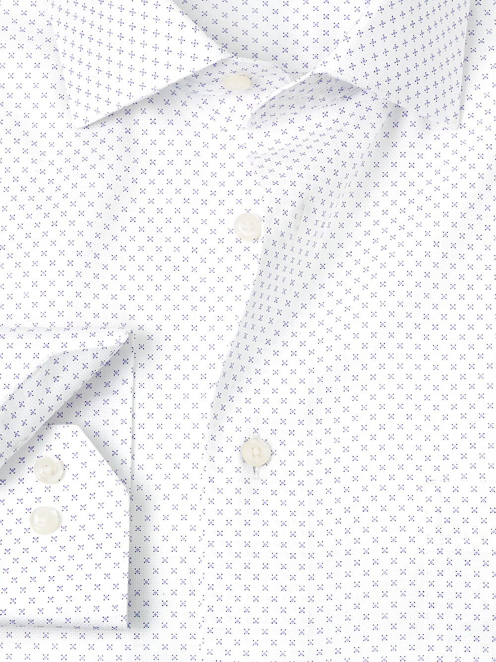 Royal Oxford Comfort Stretch Non-Iron Geometric Dress Shirt - Multi - Image 2