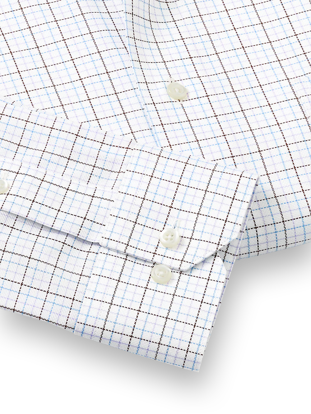 Royal Oxford Comfort Stretch Non-Iron Tattersall Dress Shirt - Multi - Image 4