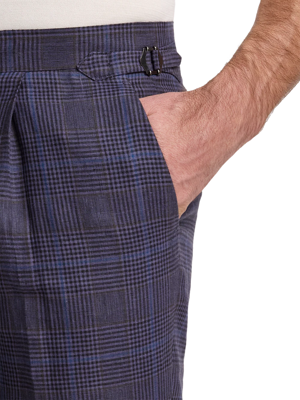 Side Tab Pant - Blue Plaid - Image 4