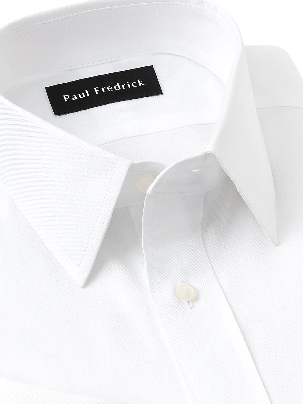Slim Fit Superfine Egyptian Cotton Solid Straight Collar French Cuff Dress Shirt� - White - Image 4