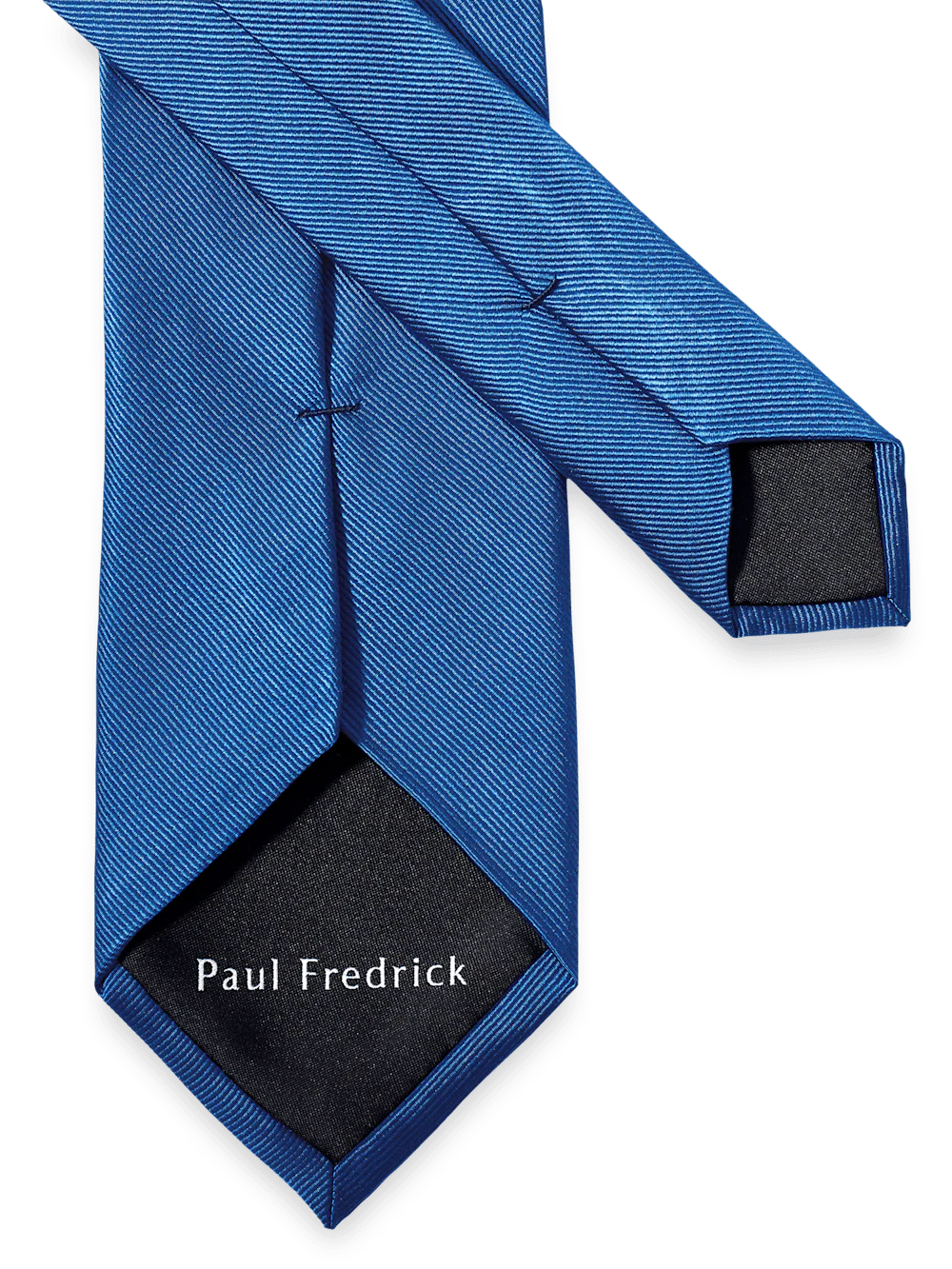 Solid Twill Woven Silk Tie - Navy - Image 3