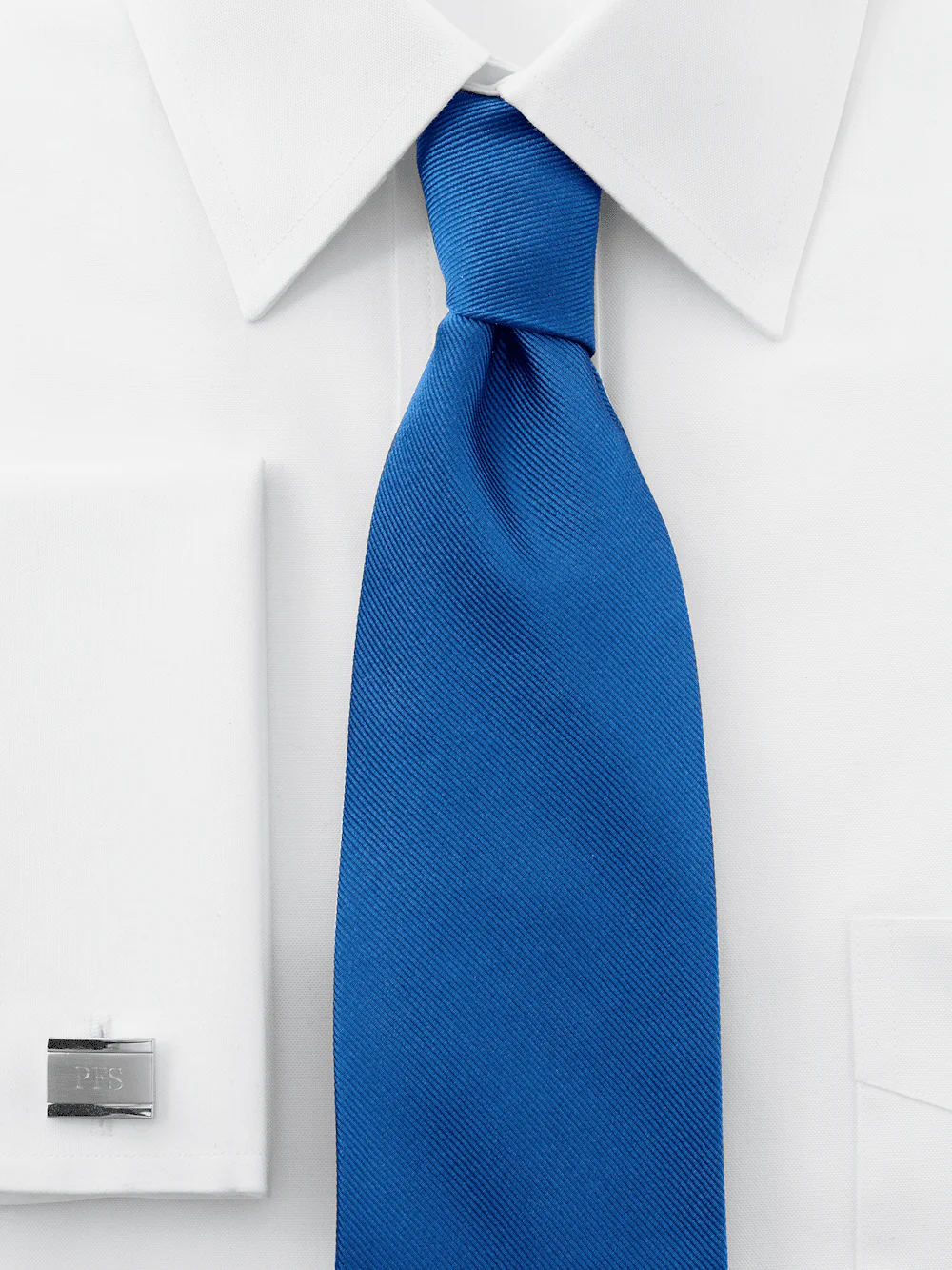 Solid Twill Woven Silk Tie - Teal - Image 2