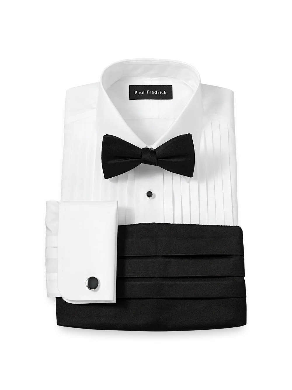Solid Woven Silk Cummerbund - Black - Image 2