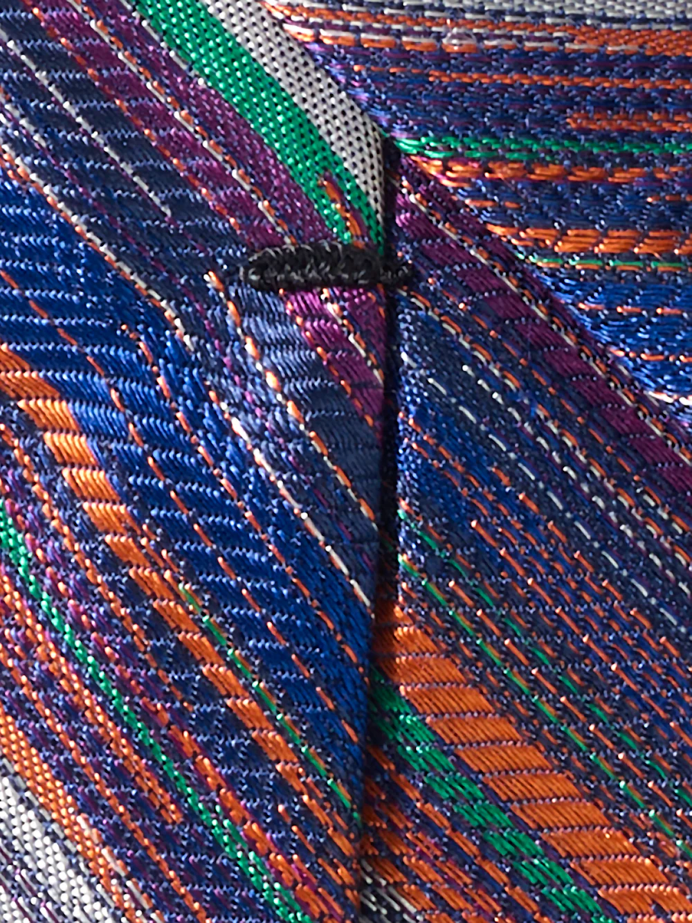 Stripe Woven Silk Tie - Multi - Image 4