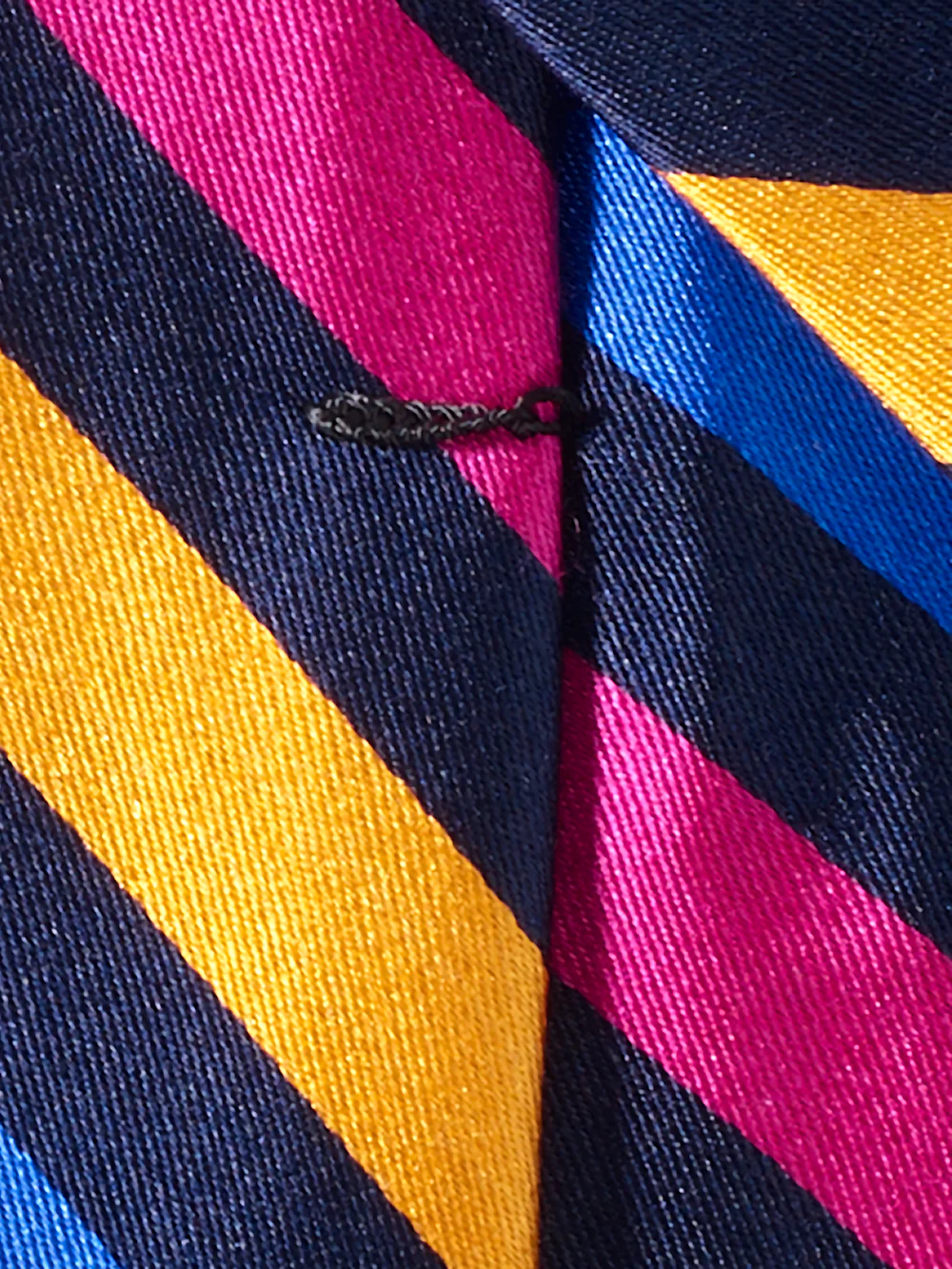 Stripe Woven Silk Tie - Multi - Image 4