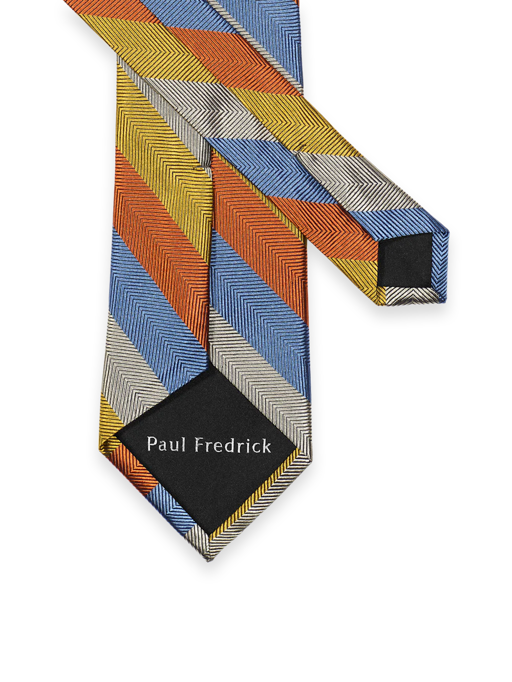 Stripe Woven Silk Tie - Multi - Image 2