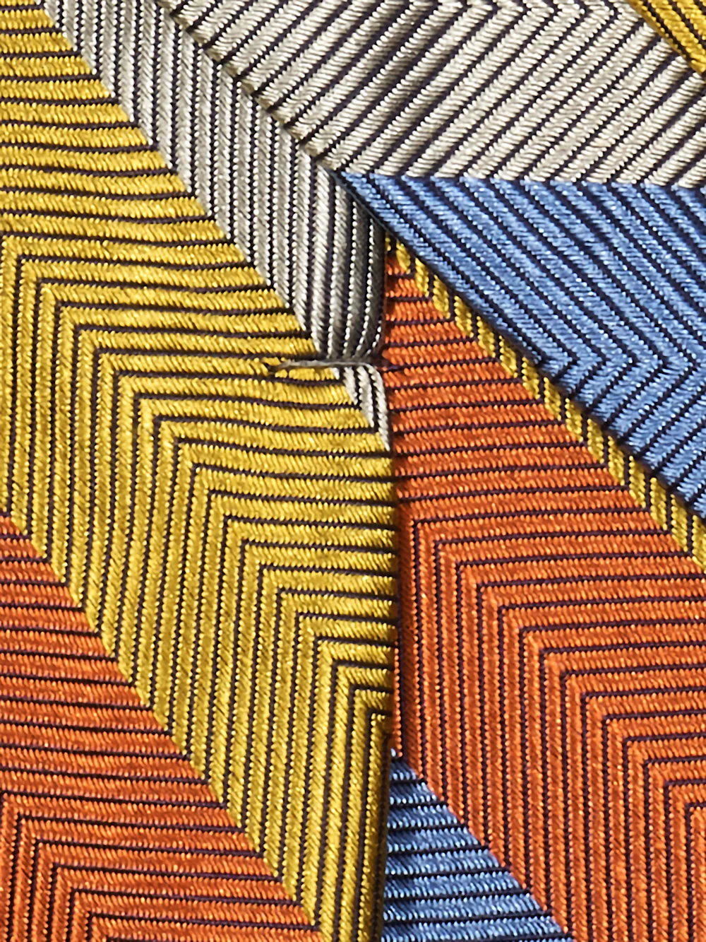 Stripe Woven Silk Tie - Multi - Image 3