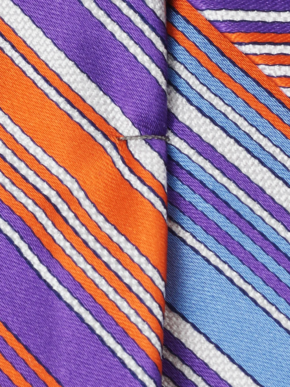 Stripe Woven Silk Tie - Multi - Image 4