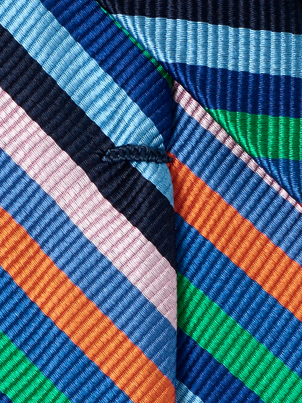 Stripe Woven Silk Tie - Multi - Image 4