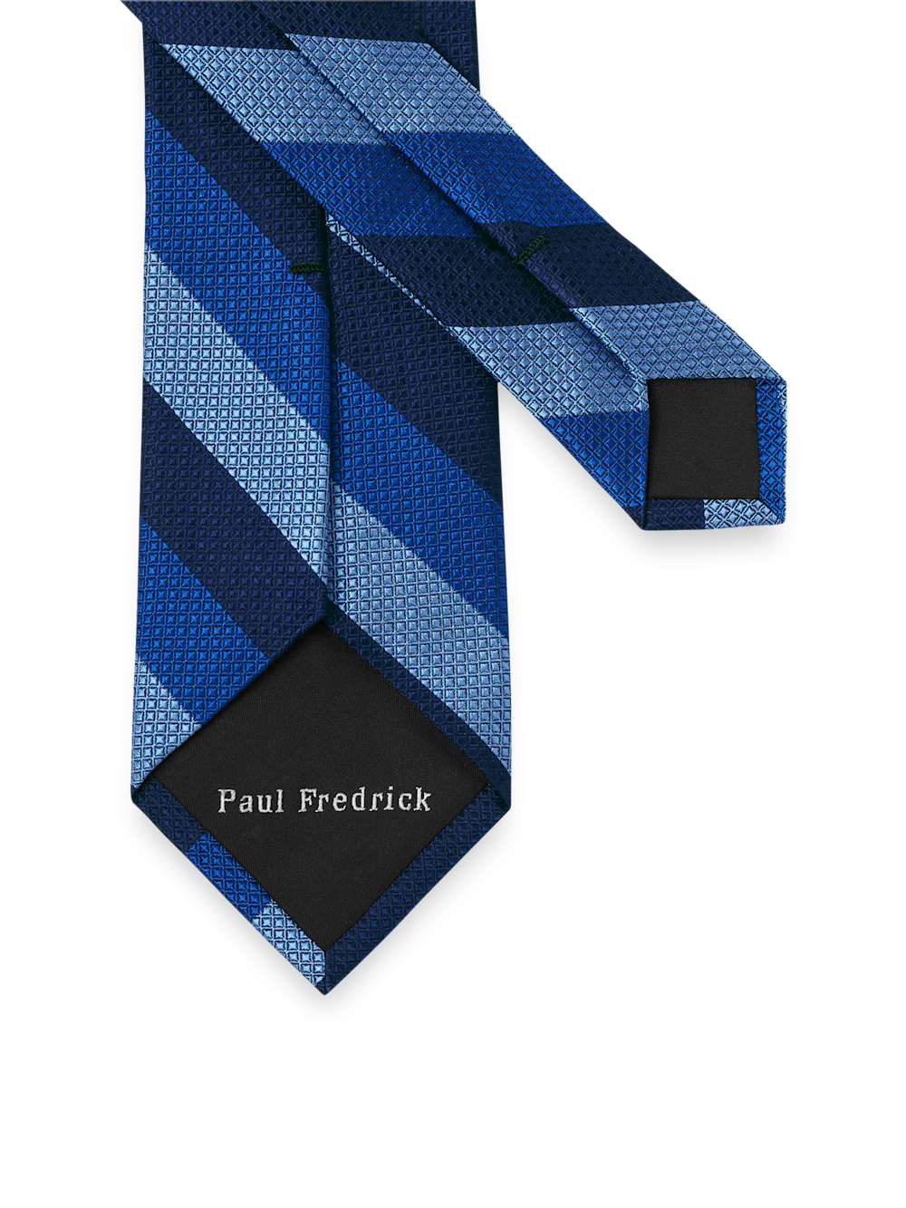 Stripe Woven Silk Tie - Blue Multi - Image 3