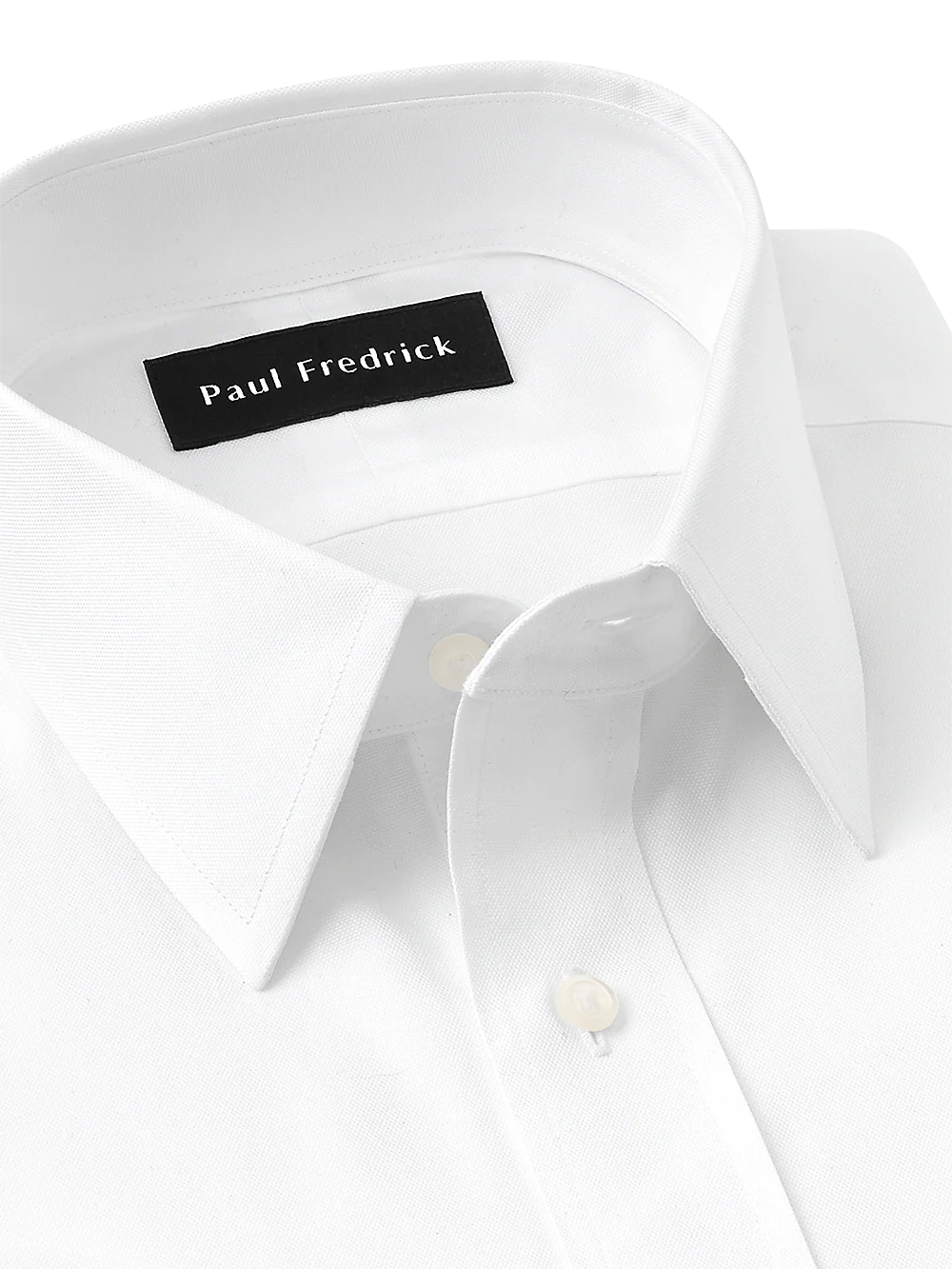 Superfine Egyptian Cotton Solid Color Straight Collar French Cuff Dress Shirt - White - Image 4