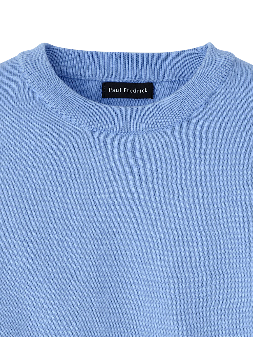 Supima Cotton Crew Neck Sweater - Blue - Image 6
