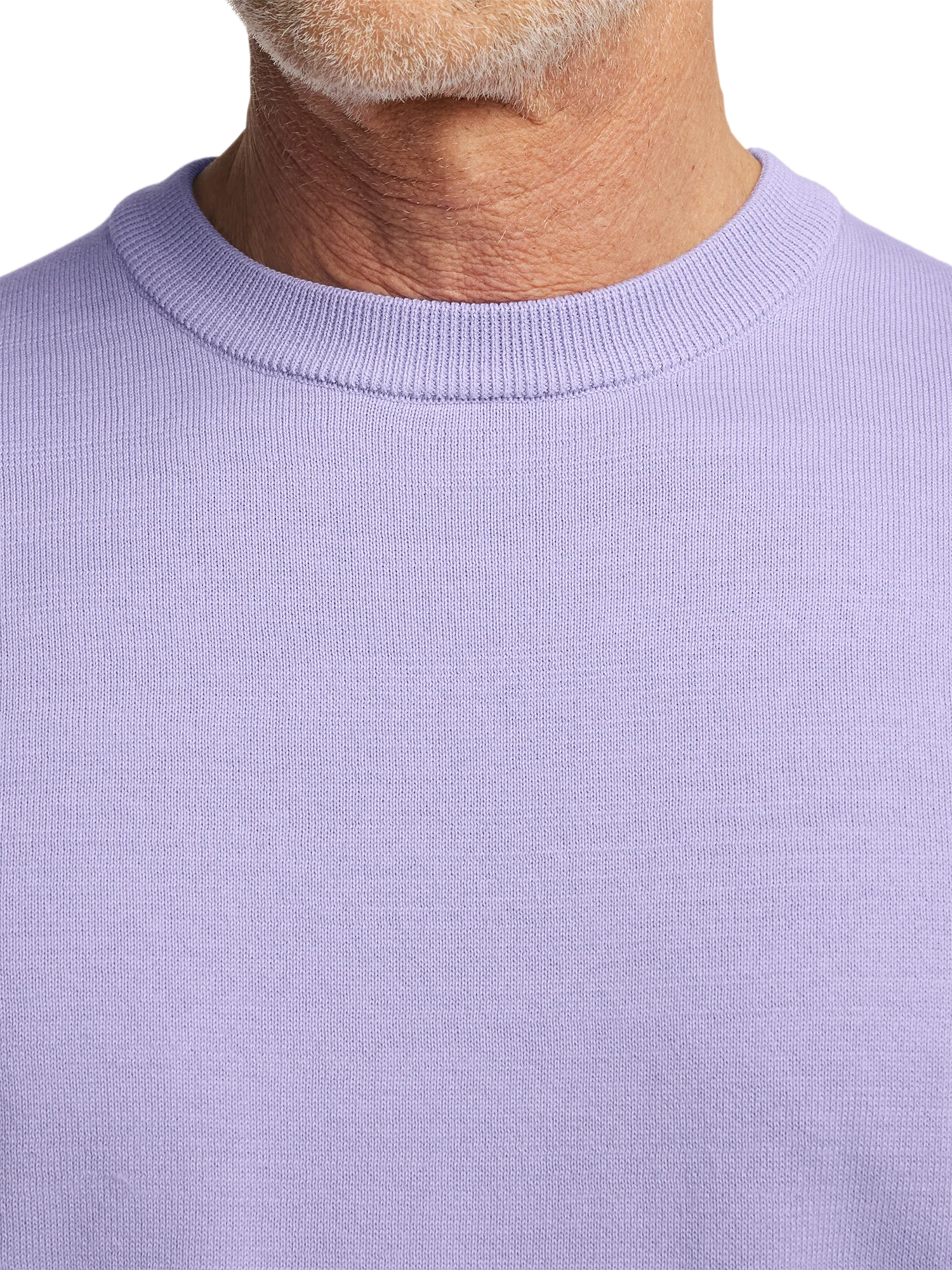 Supima Cotton Crew Neck Sweater - Lavender - Image 4