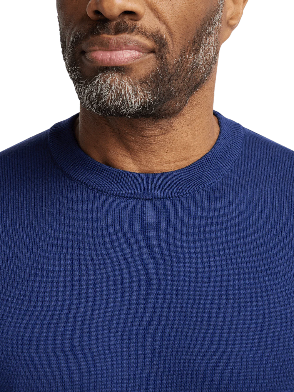 Supima Cotton Crew Neck Sweater - Navy - Image 3