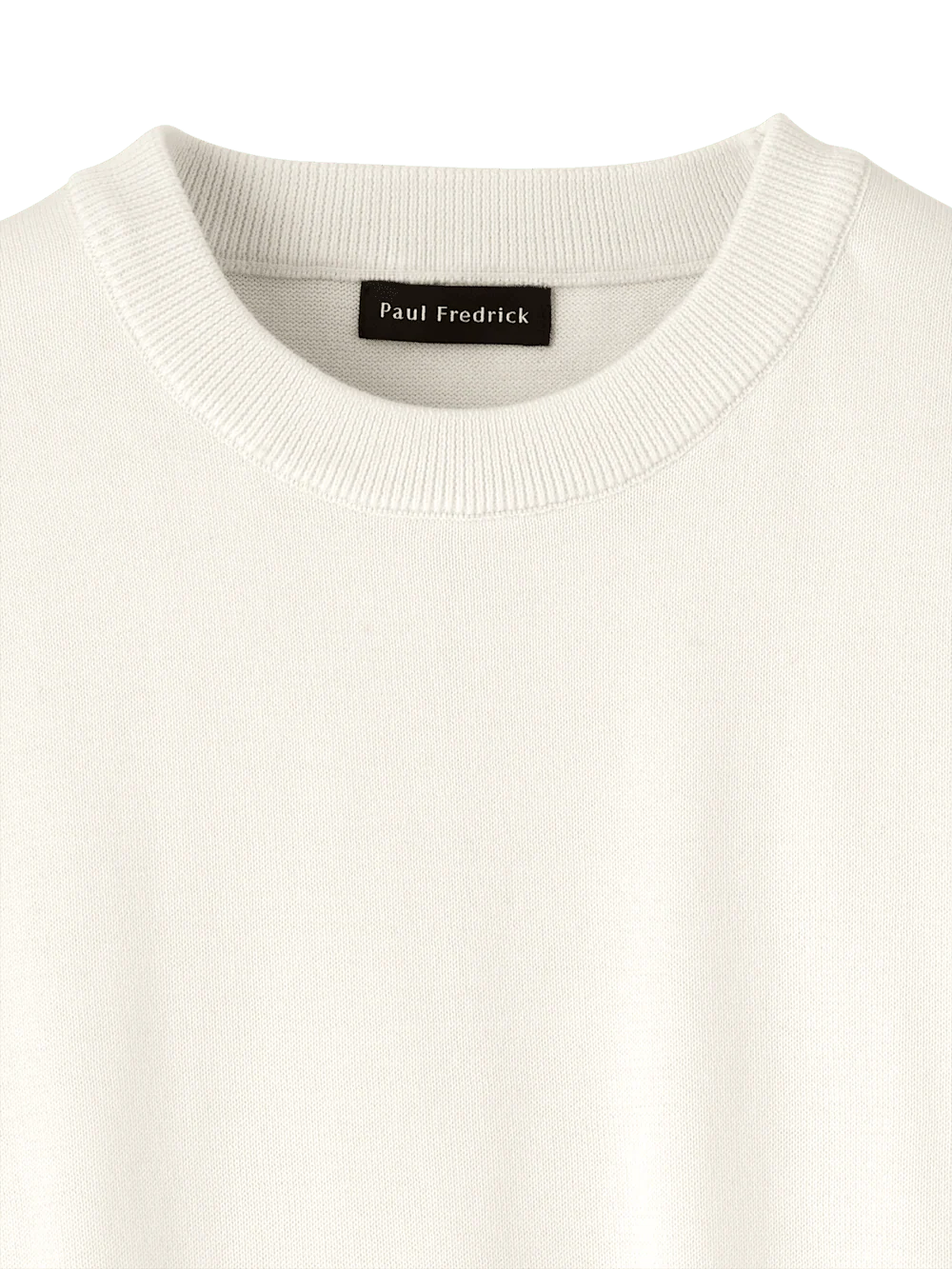 Supima Cotton Crew Neck Sweater - Off White - Image 6