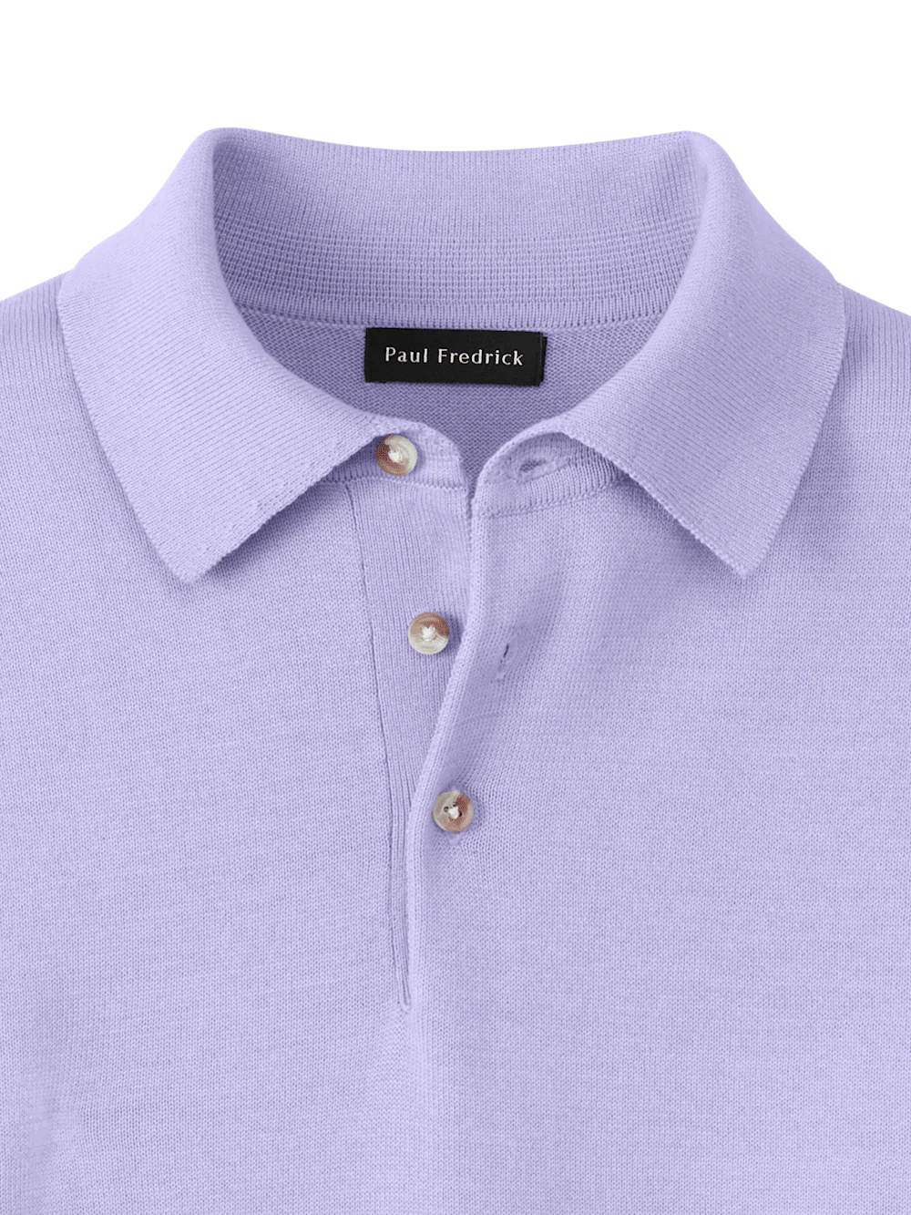 Supima Cotton Three Button Polo - Lavender - Image 6