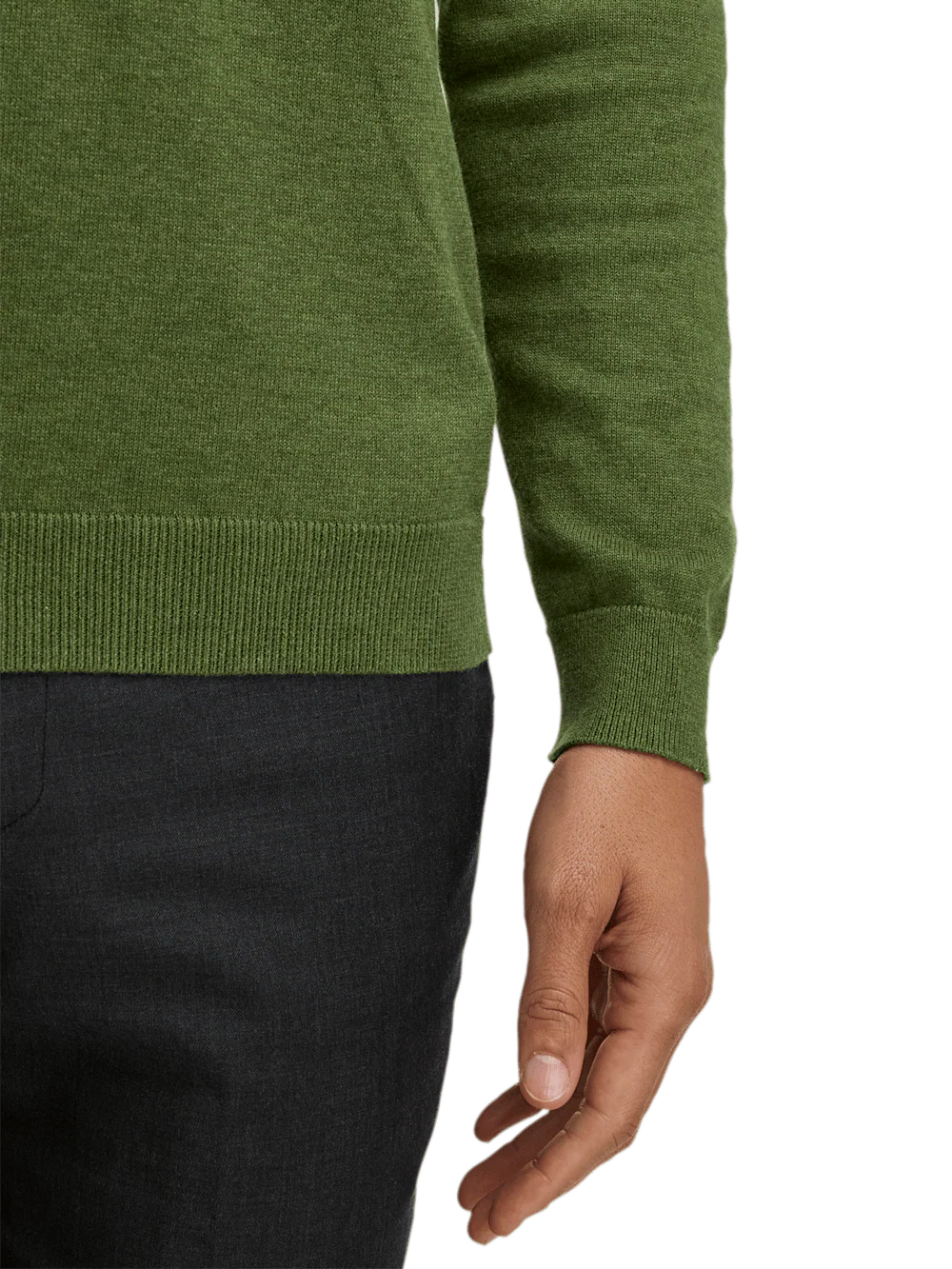 Supima Cotton Three Button Polo - Olive - Image 4