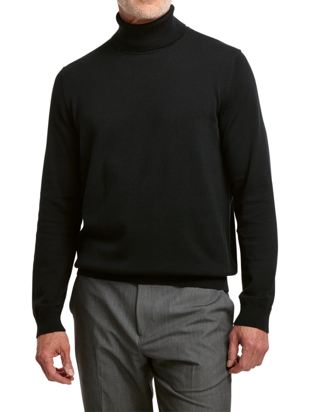 Supima Cotton Turtleneck - Black - Image 2