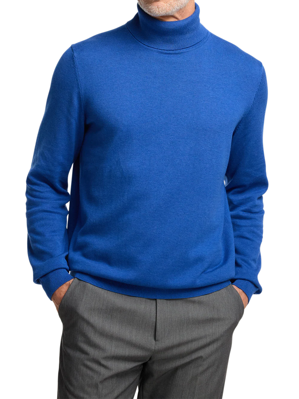 Supima Cotton Turtleneck - Blue - Image 2