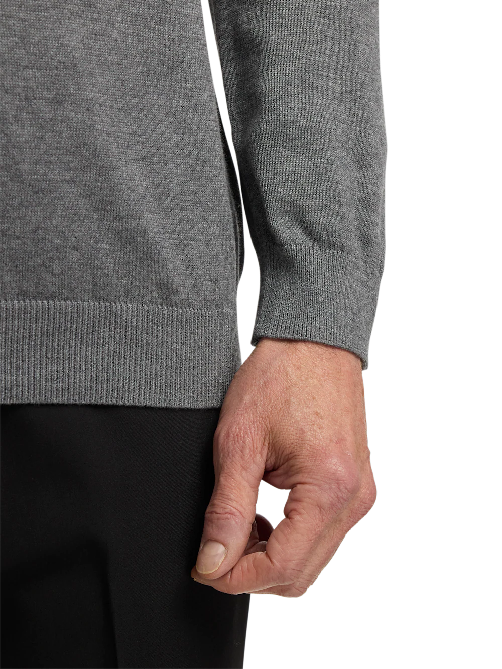 Supima Cotton Turtleneck - Medium Grey - Image 4