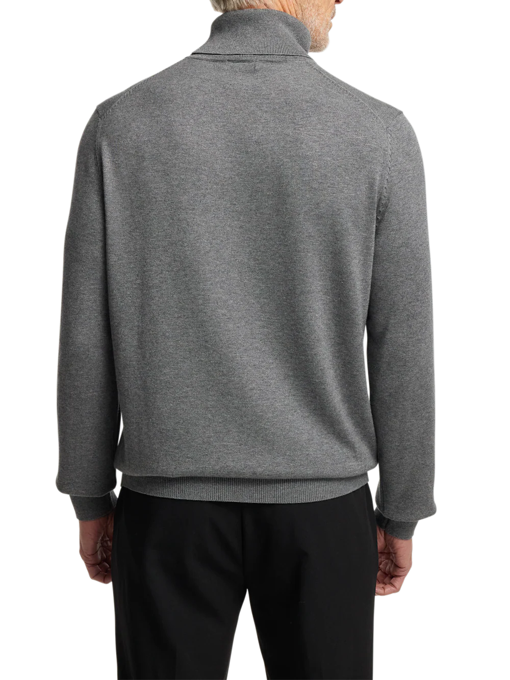 Supima Cotton Turtleneck - Medium Grey - Image 5