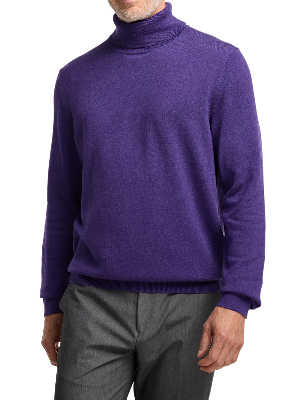 Supima Cotton Turtleneck - Purple - Image 2