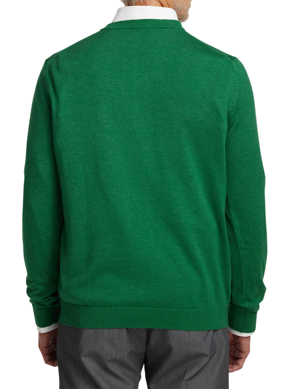 Supima Cotton V-neck Sweater - Green - Image 5