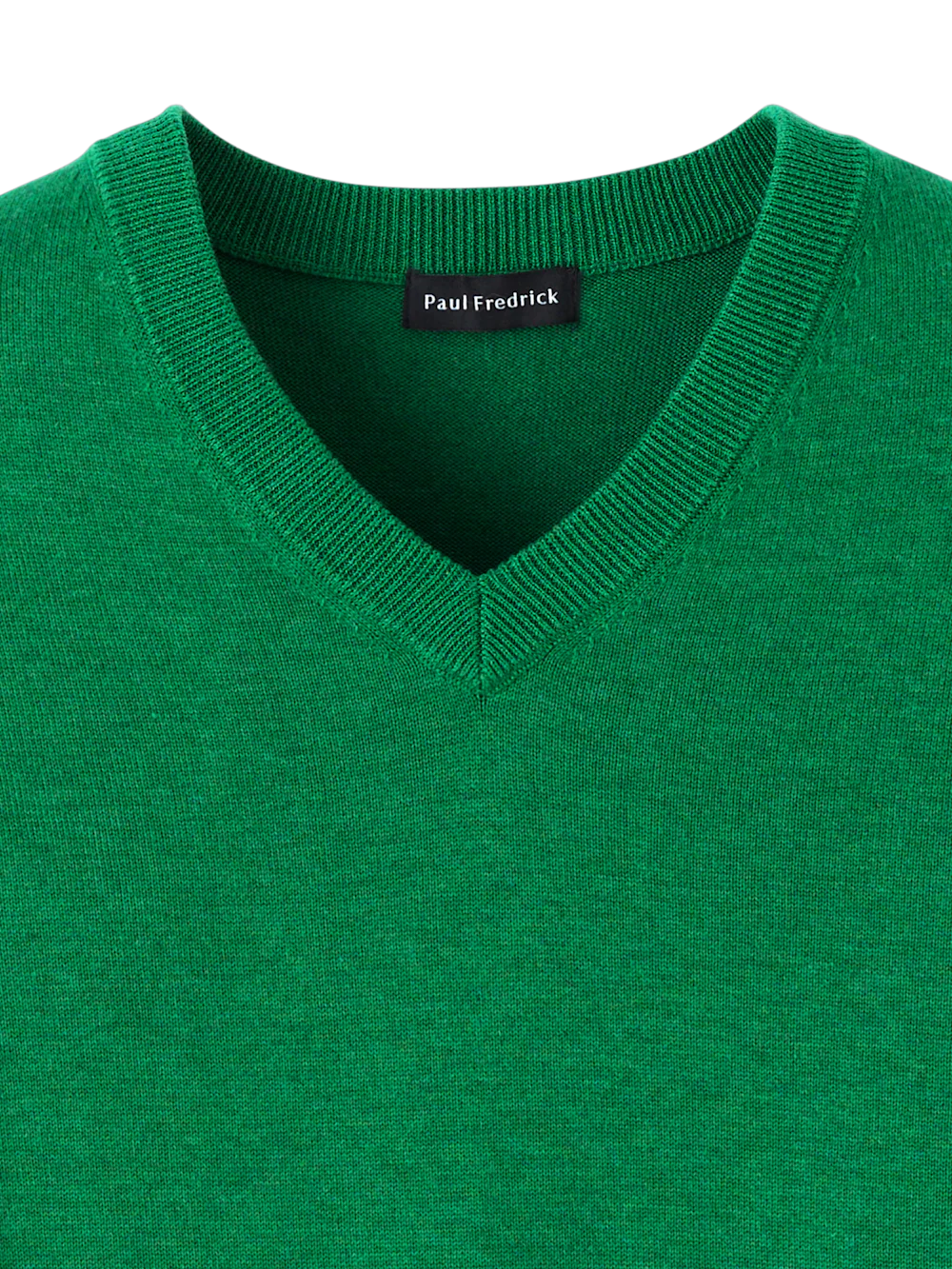 Supima Cotton V-neck Sweater - Green - Image 6