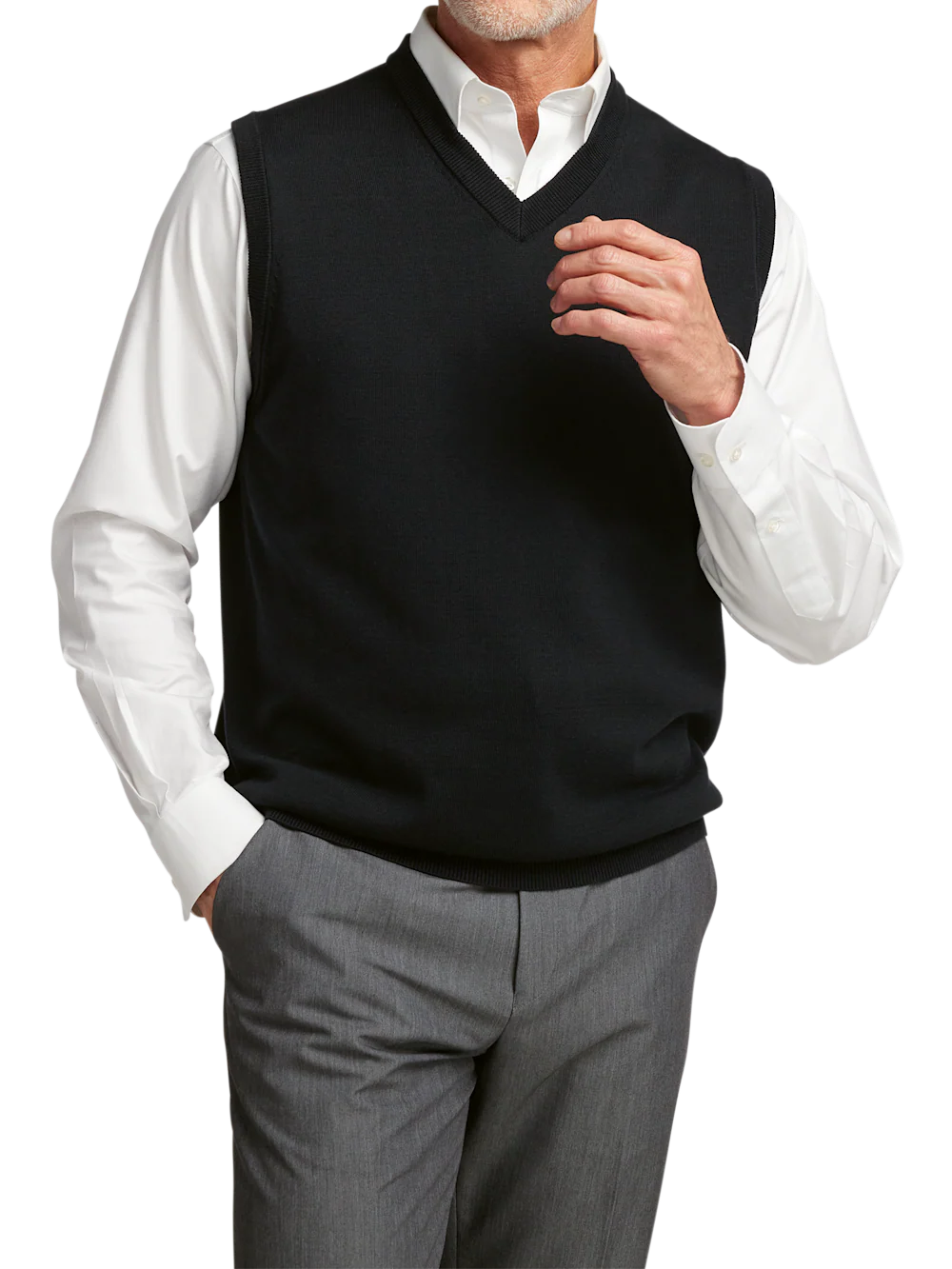 Supima Cotton Vest - Black - Image 2