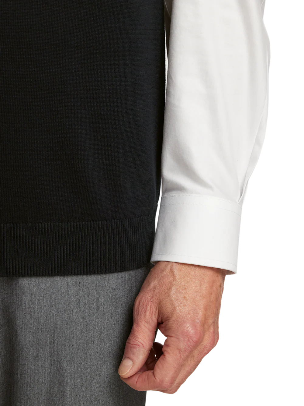Supima Cotton Vest - Black - Image 4