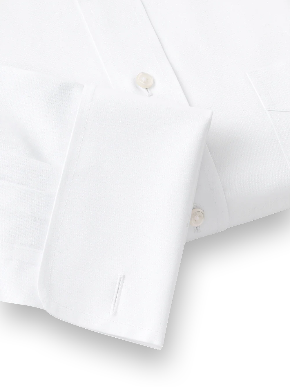 Tailored Fit Impeccable Non-Iron Cotton Straight Collar French Cuff Dress Shirt - White - Image 5