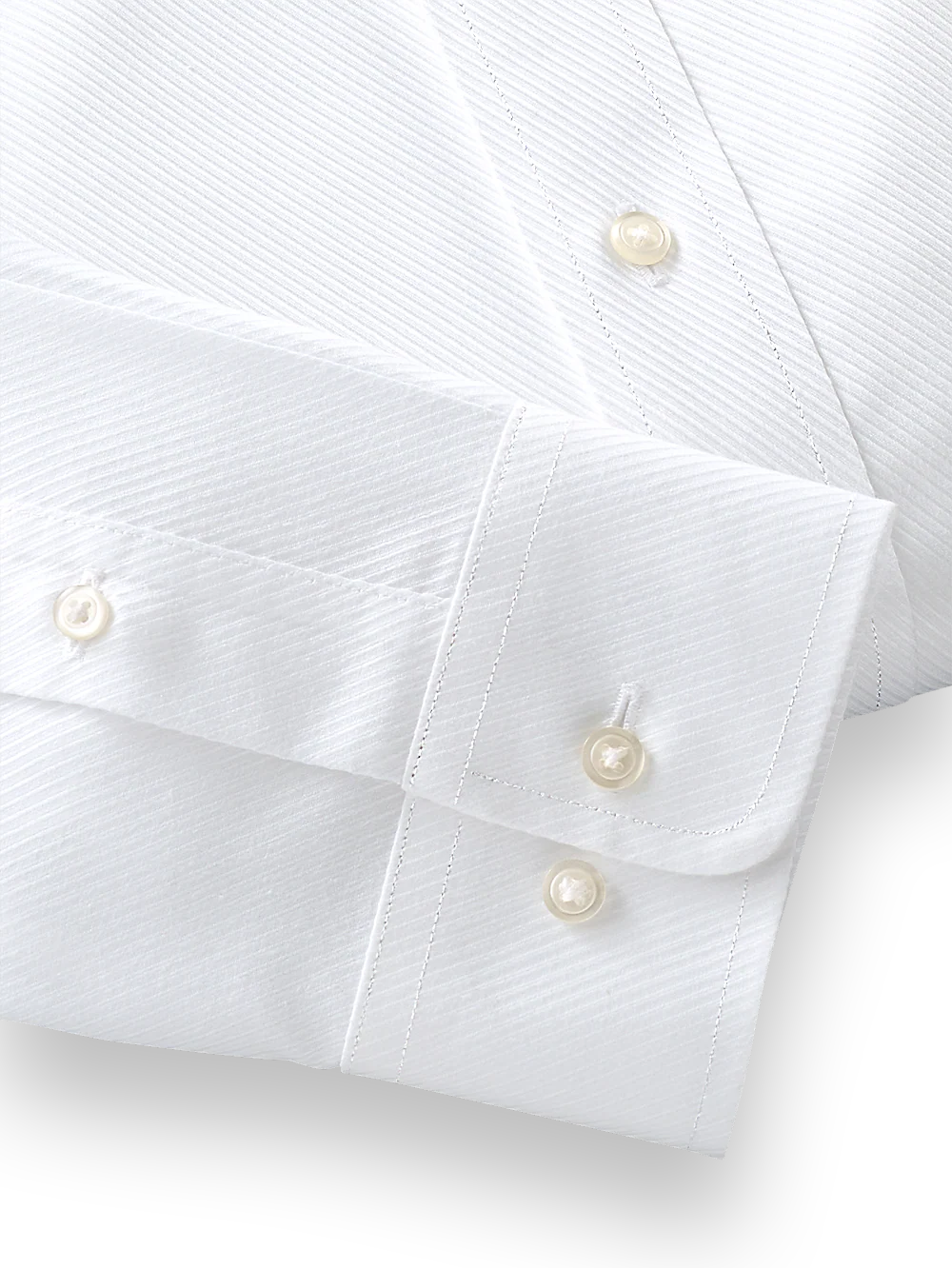Tailored Fit Non-Iron Cotton Twill Spread Collar Dress Shirt - Blue - Image 4