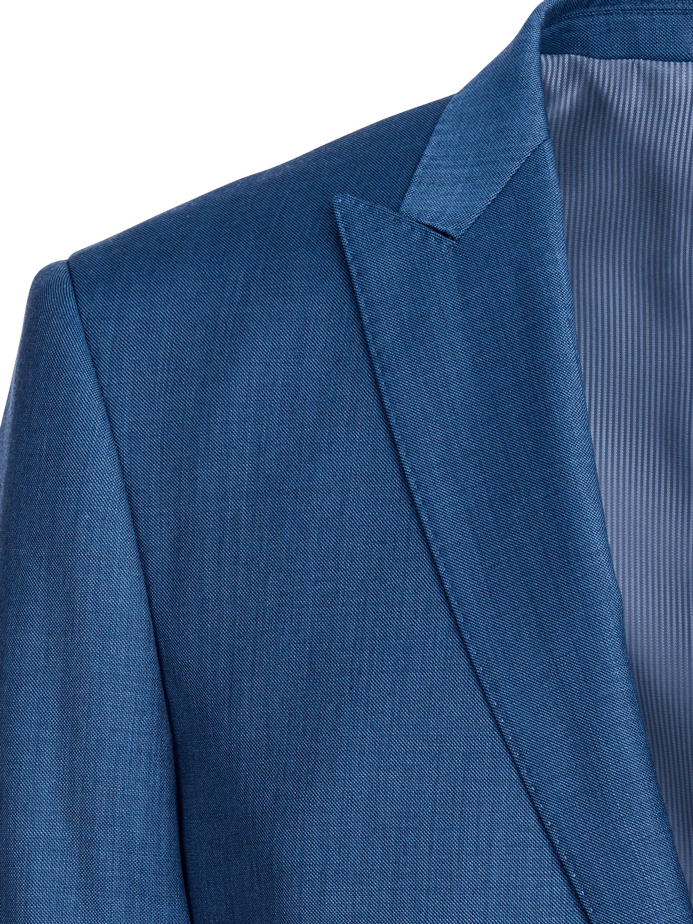 Tailored FIt Sharkskin Peak Lapel Suit Jacket - Sky Blue - Image 4