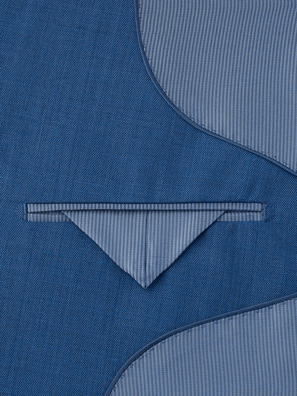 Tailored FIt Sharkskin Peak Lapel Suit Jacket - Tan - Image 3