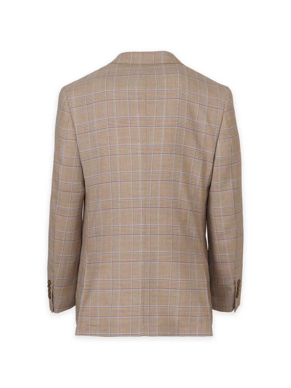 Tan Multi Wool Plaid Single Breasted Notch Lapel Sport Coat - Tan Multi - Image 2